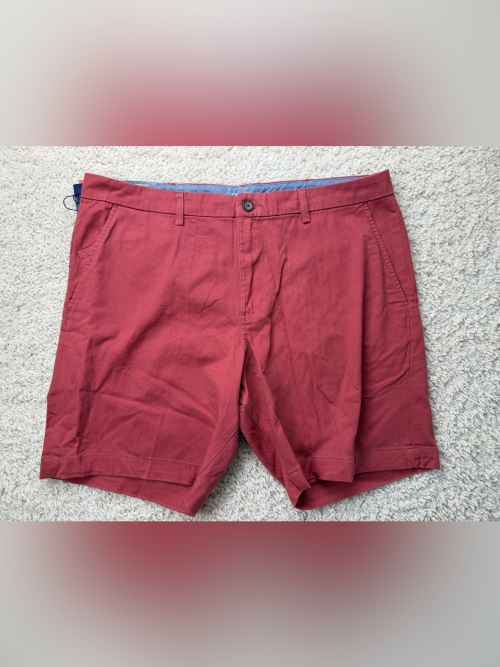 Men's 38 Chaps Stretch Flat Front Red Shorts NWT